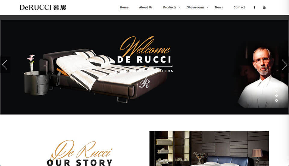 de rucci website homepage