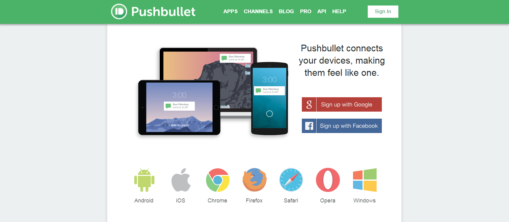 online tools pushbullet