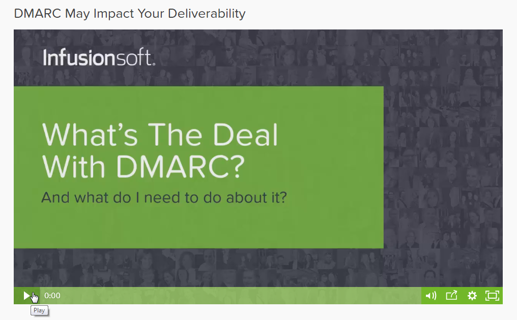 Infusionsoft video on DMARC