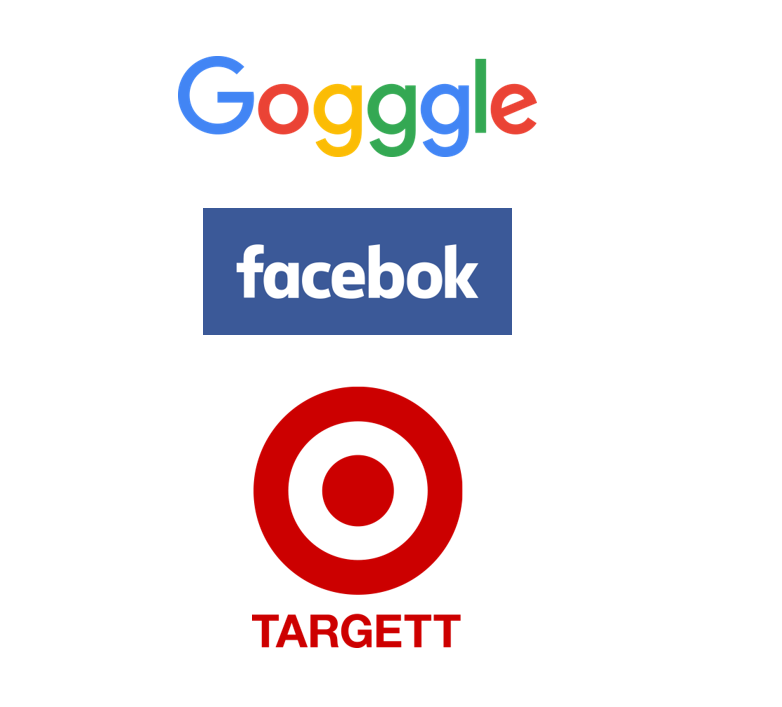 Google Facebook and Target typosquatting