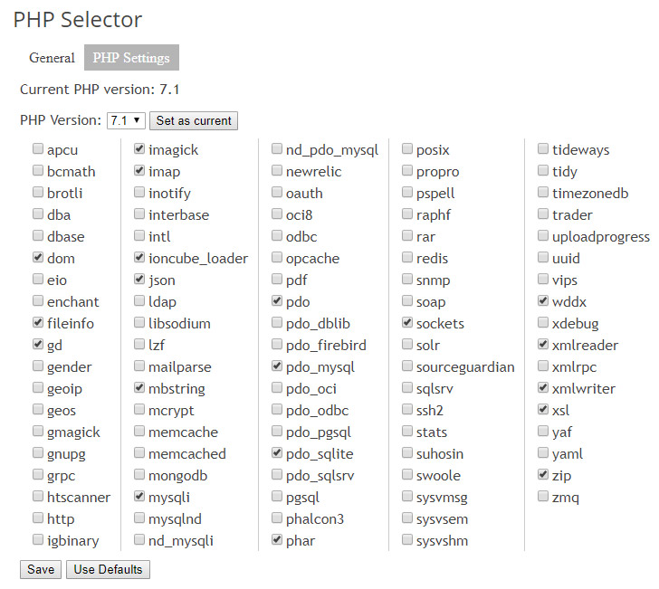 PHP selector