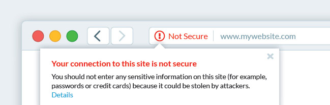 Your connection to this site is not secure