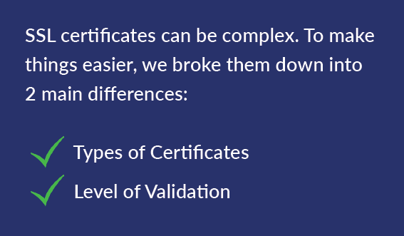 There are two types of SSL