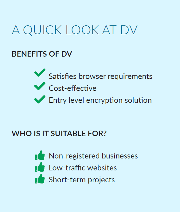 A quick look at DV SSL
