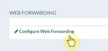 Select configure web forwarding