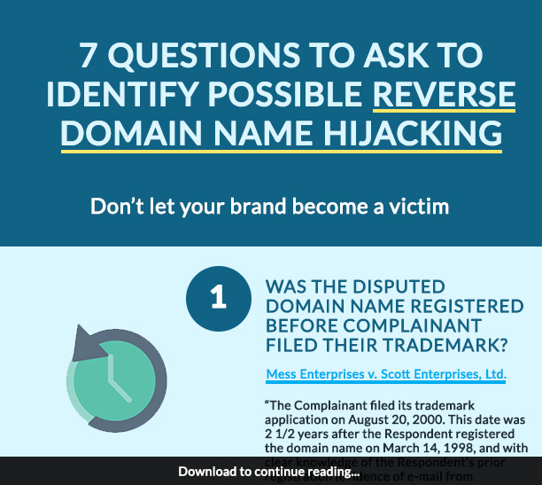 reverse domain name hijacking infographic