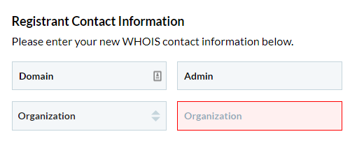 Domain Admin should not be the Organization