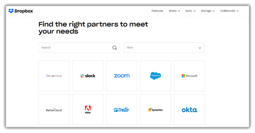 dropbox partners