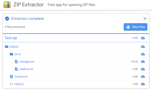 G Suite Marketplace ZIP Extractor 