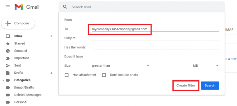 gmail send email as alias address