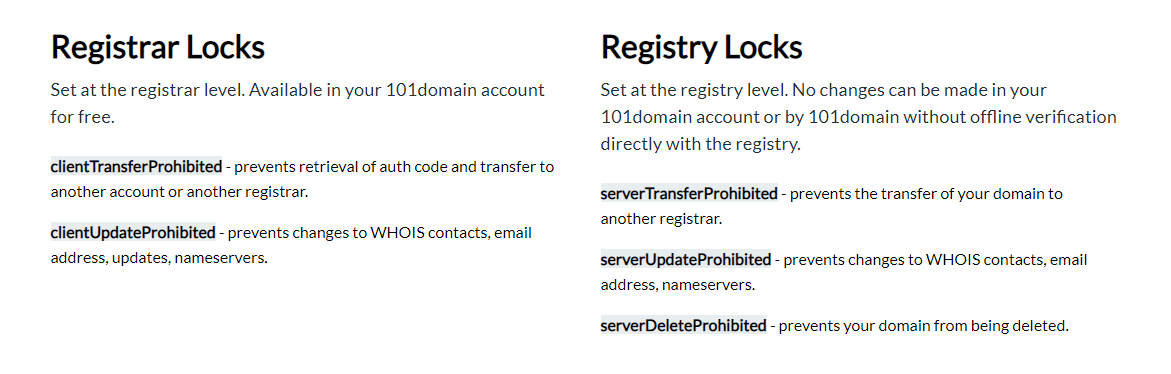 Registrar Lock vs Registry Lock