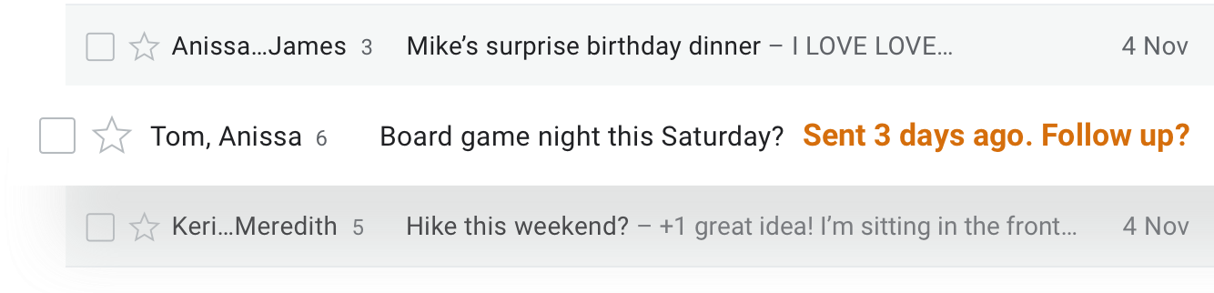 Gmail follow-up