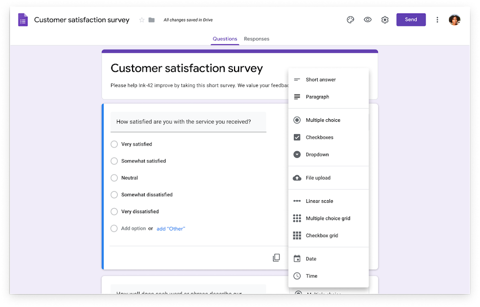 Create Google Forms