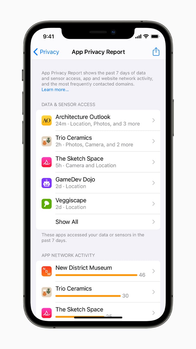 Apple iOS 15 App Privacy