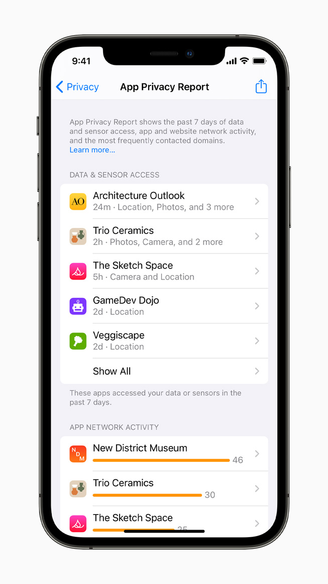 Apple iOS 15 App Privacy