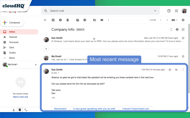 Gmail store conversation mode