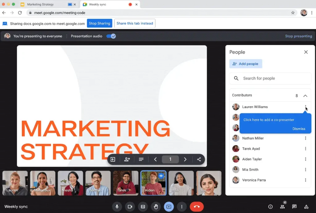 Co-present Slides in Google Meet